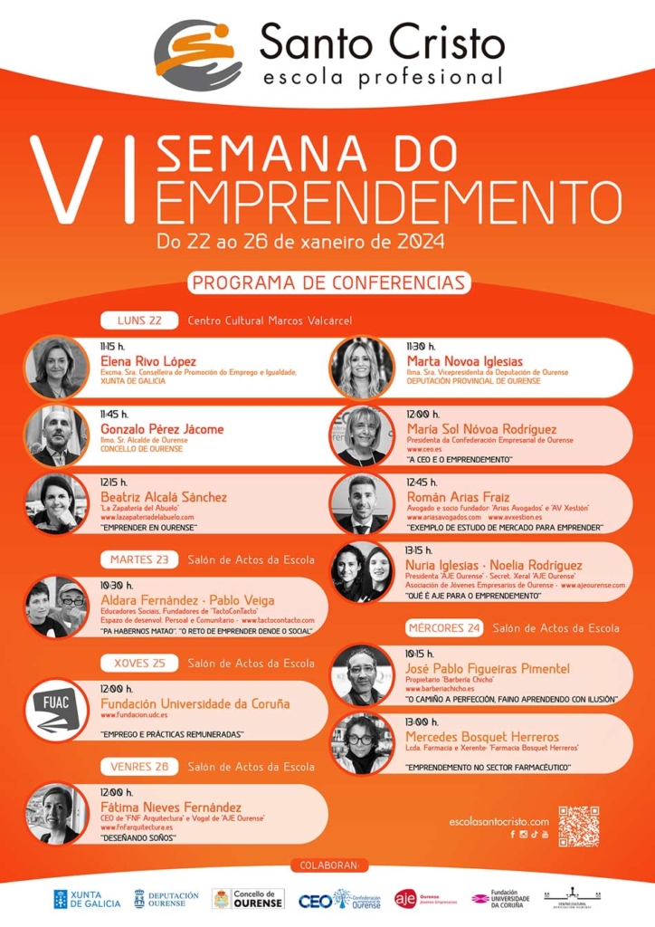 Cartel da VI Semana do Emprendemento